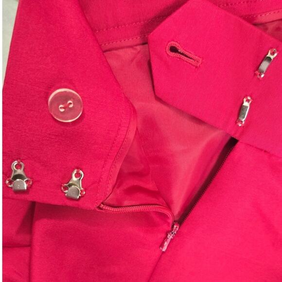 Liz Claiborne Women's Size 16 Two Piece Silk Vest & Pants Set Red Career Outfit - Picture 10 of 12